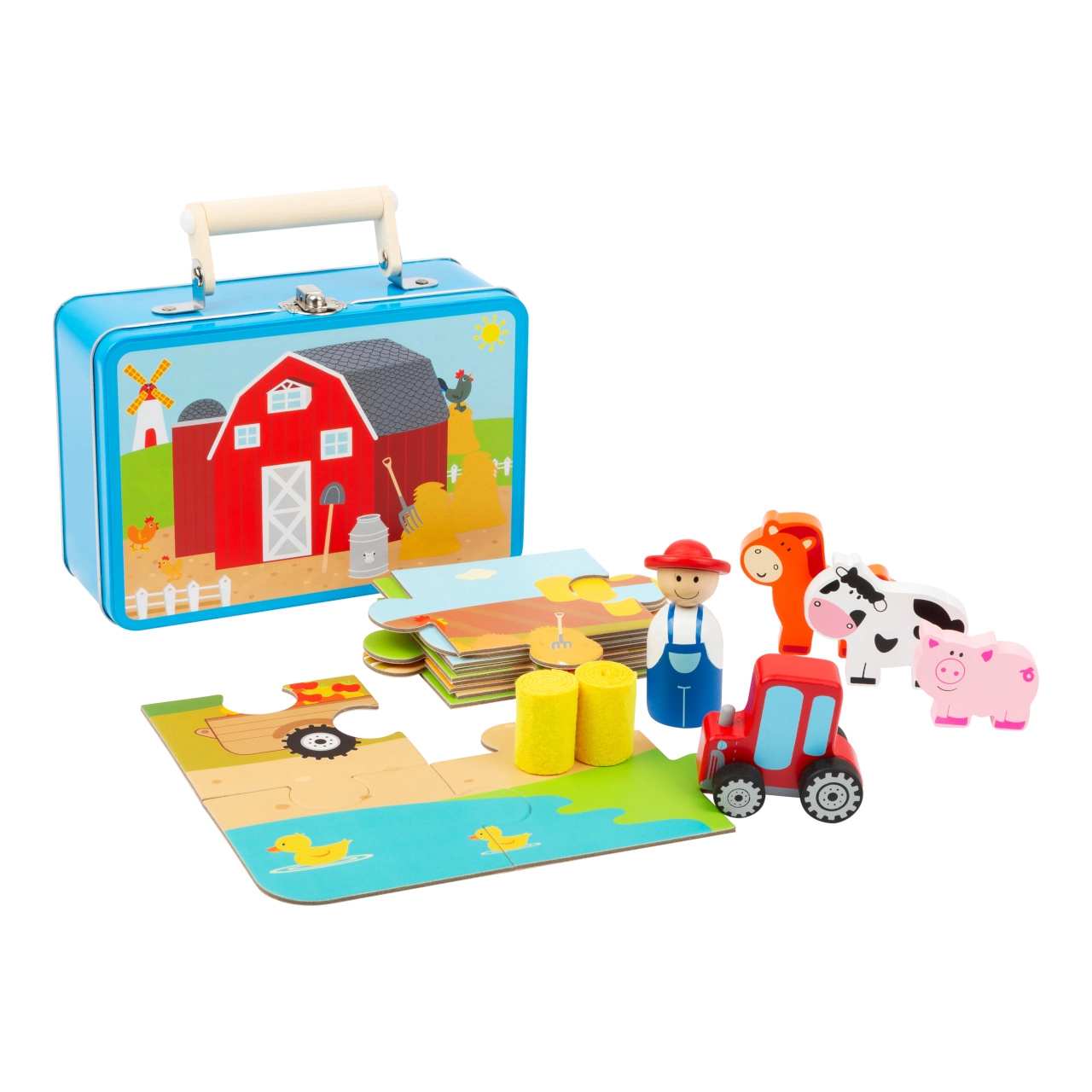 E-shop Small Foot Drevené puzzle s postavičkami Farma