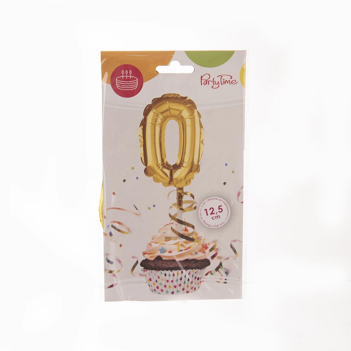 E-shop Fóliový balónik číslo 0 zlatý 12,5 cm