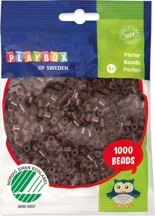 E-shop Playbox zažehľovacie korálky hnedé 1000 ks