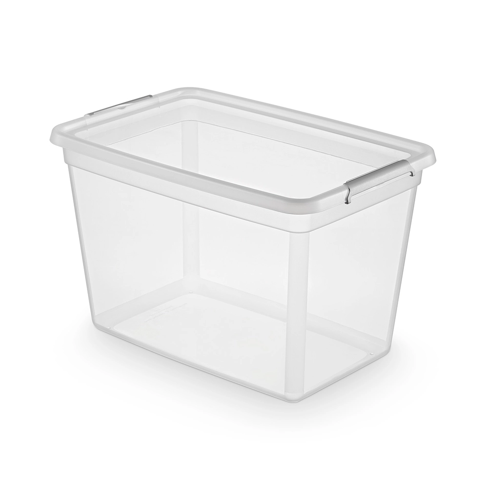 E-shop Basestore úložný box s vekom a klipsami 60 l (58 × 39 × 35 cm)