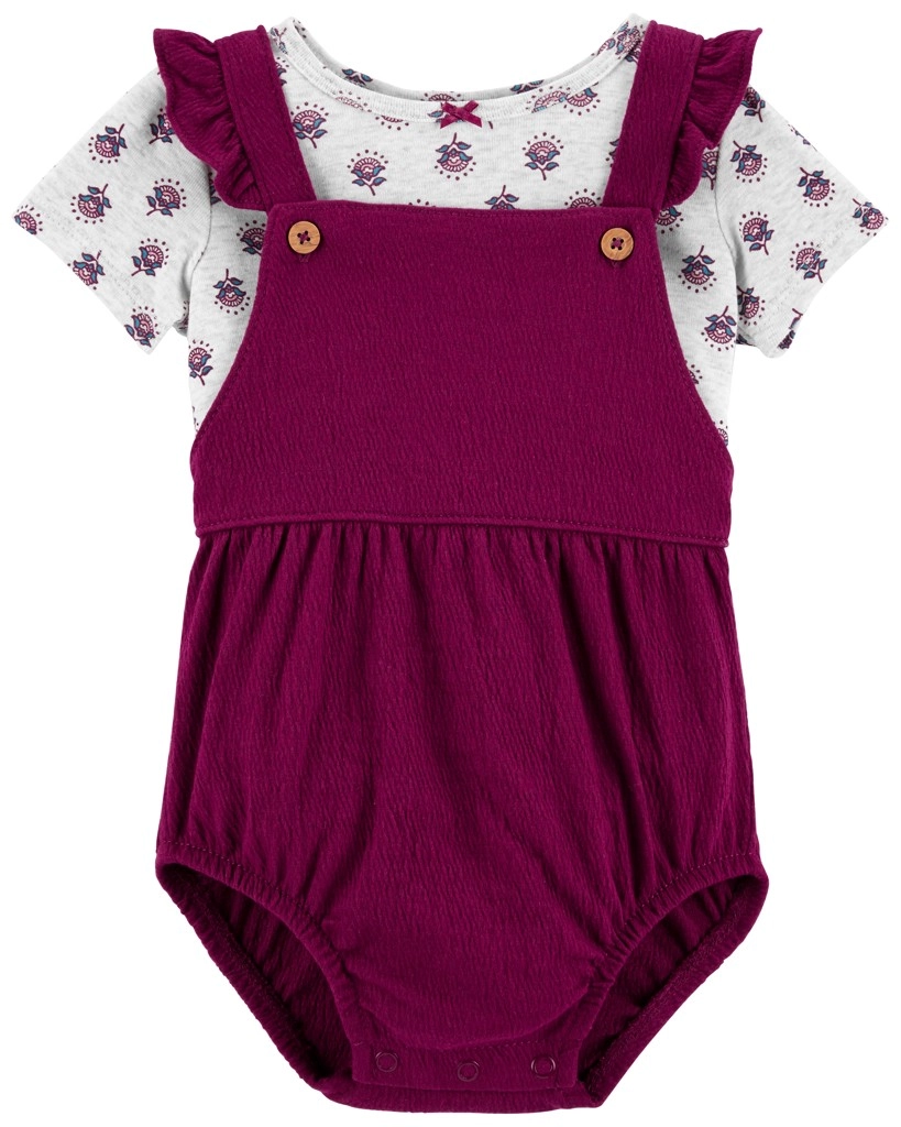 E-shop Carter’s Set 2dielny tričko kr. rukáv nohavičky na traky Pink Foral dievča