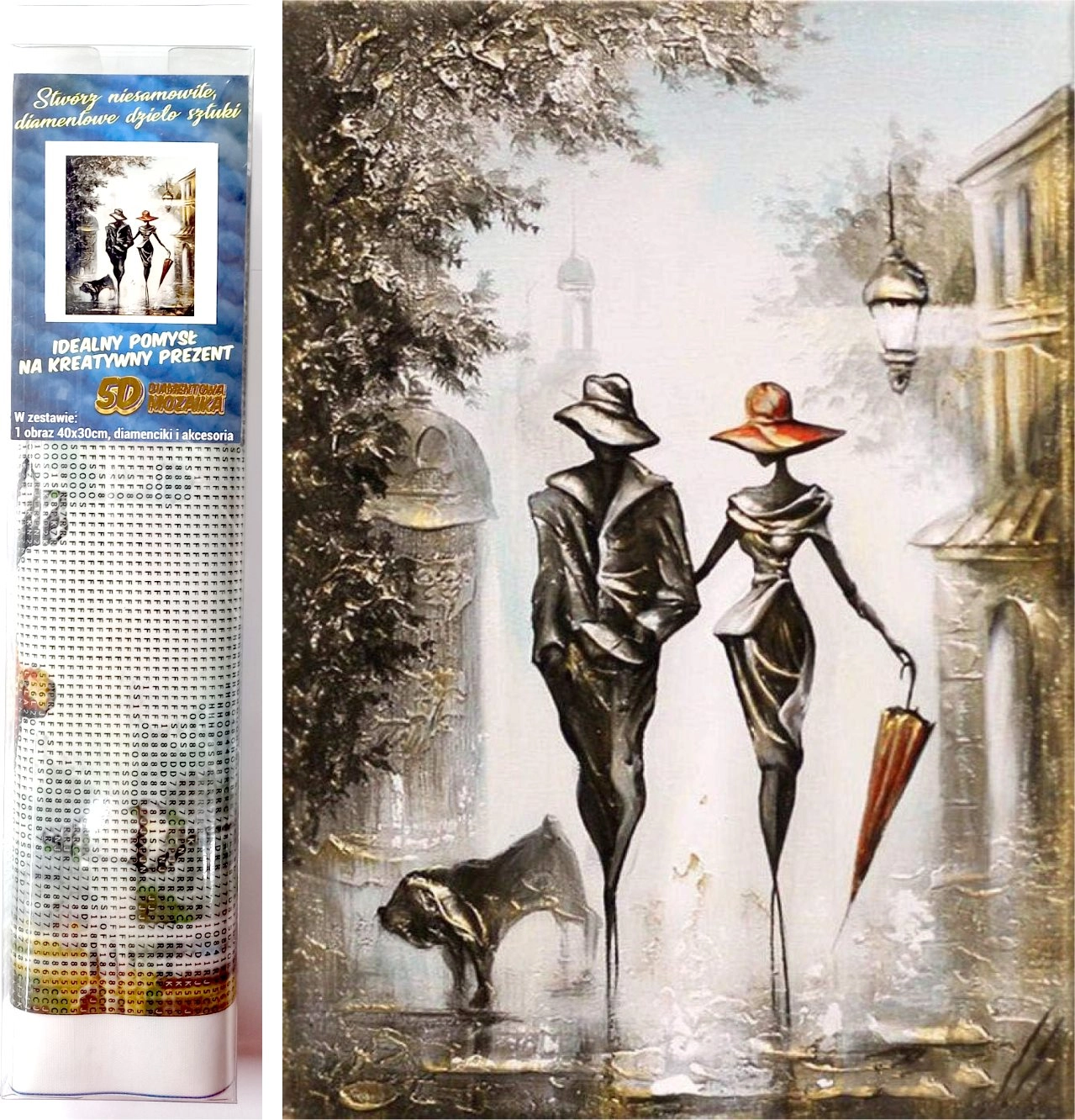 E-shop Diamantové maľovanie Romantická prechádzka 30x40 cm