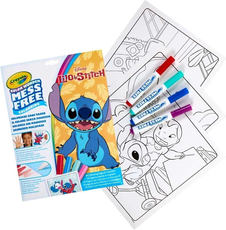Crayola omaľovánky lilo a stitch colour wonder + 4 fixky