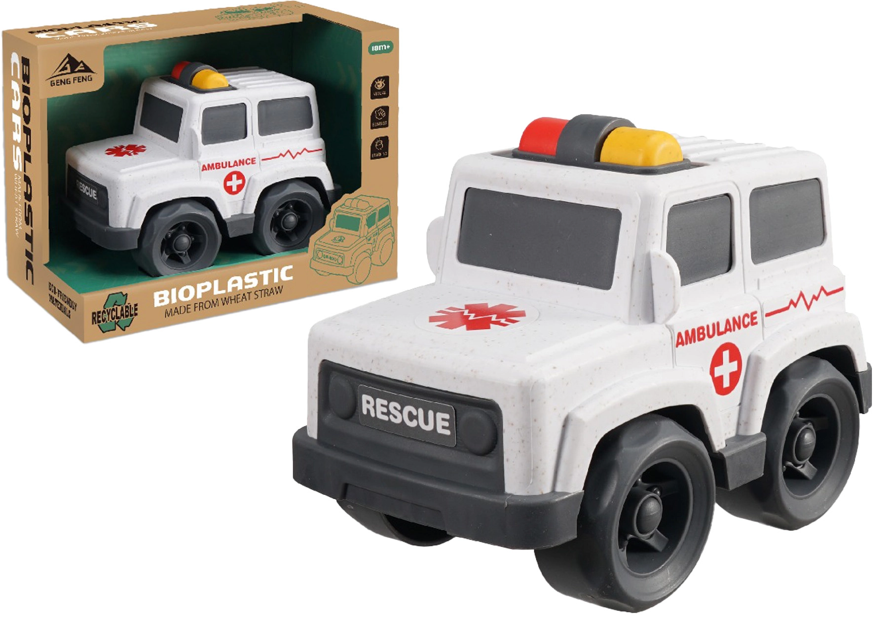 E-shop Bioplastové auto Záchranka 17 cm