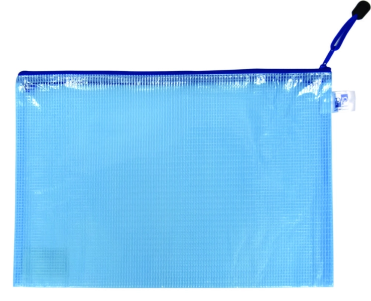 KARTON P+P Obálka so zipsom sieťovaná A4 modrá