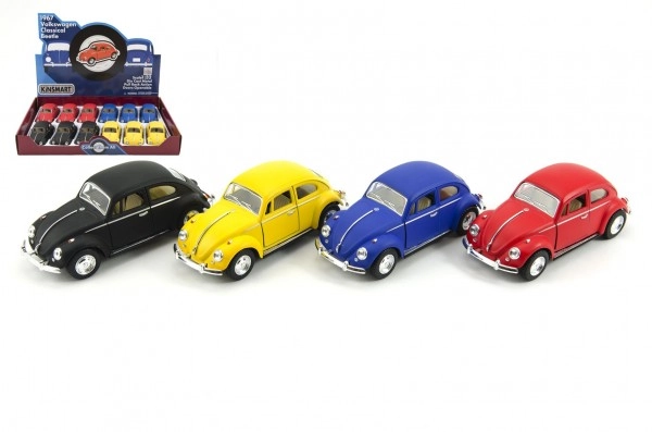 E-shop Kinsmart Auto VW Classical Beetle kov 13 cm na spätné natiahnutie žlutý