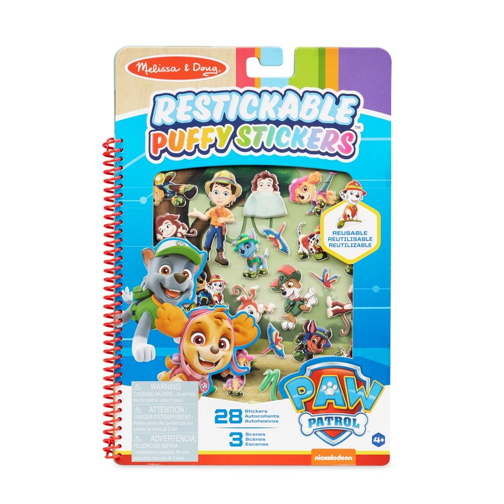 E-shop Znovunalepovacie 3D samolepky PAW PATROL – džungľa, MELISSA & DOUG
