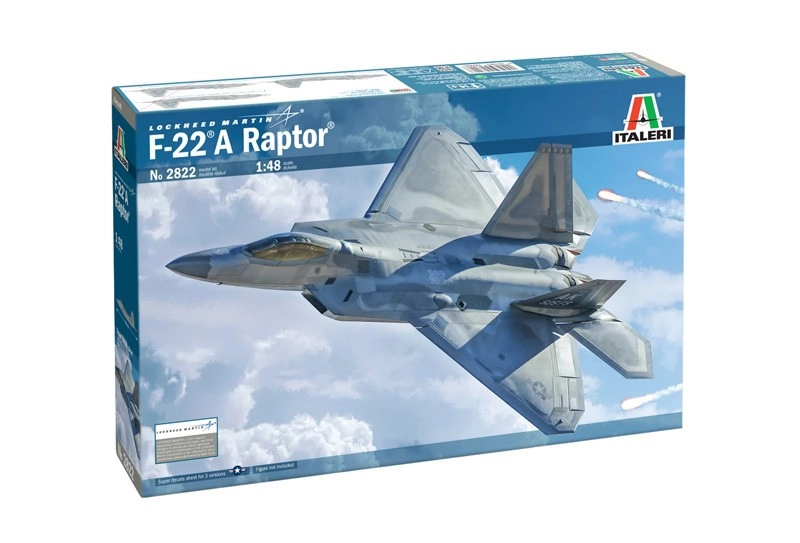 Italeri Lockheed Martin F-22A Raptor Model Kit letadlo 2822 1:48