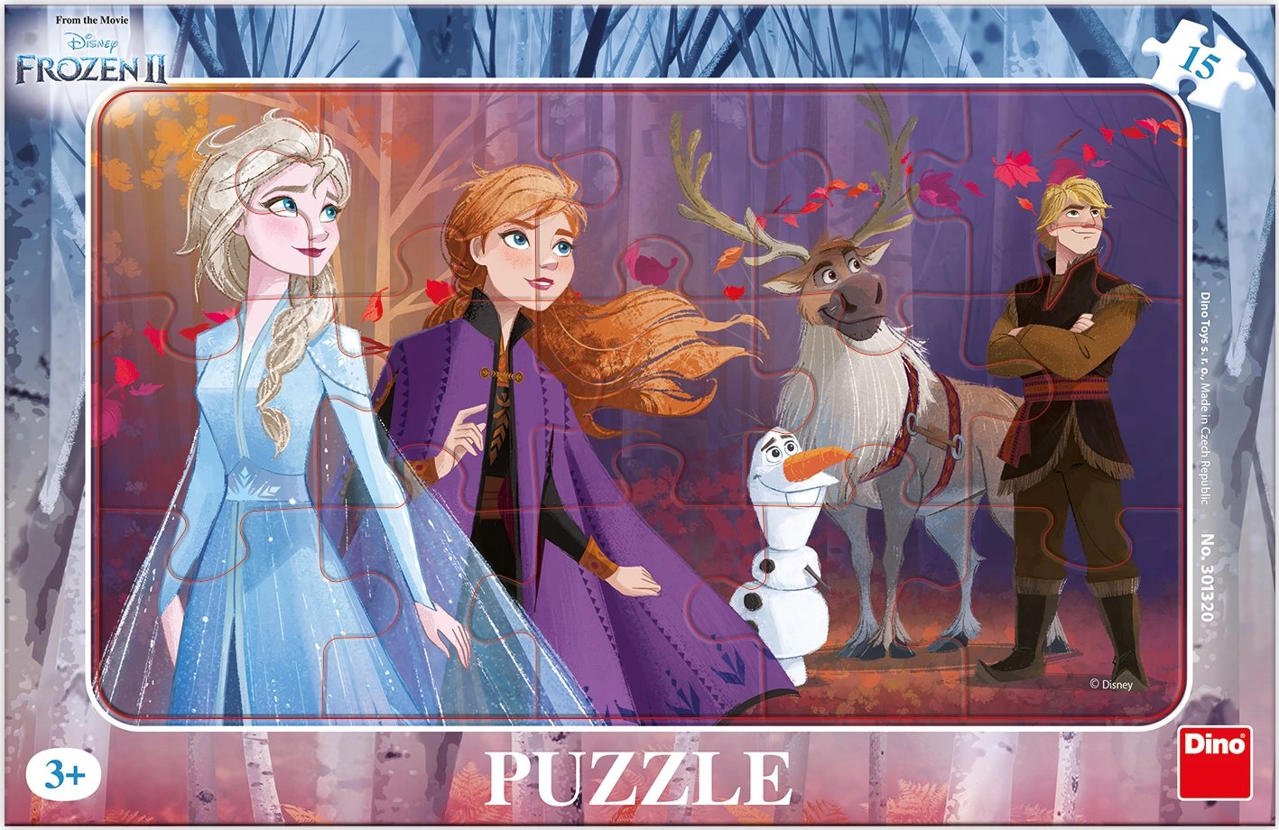 E-shop Puzzle Frozen II s Kristoffom – 15 dielikov doskové