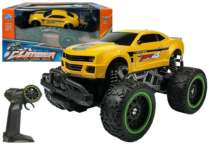 RC terénne auto s vysokými kolesami 1:24 – žltá