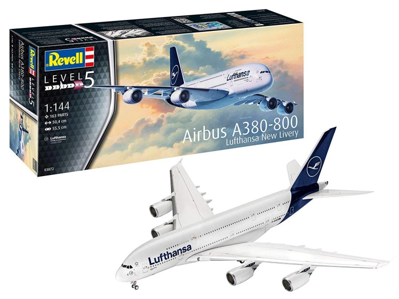E-shop Revell Plastic ModelKit letadlo 03872Airbus A380-800 Lufthansa New Livery 1:144