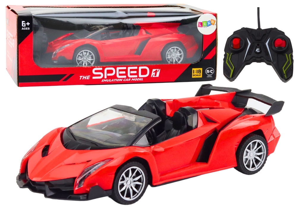 E-shop Červené športové zábavné auto RC 1:18