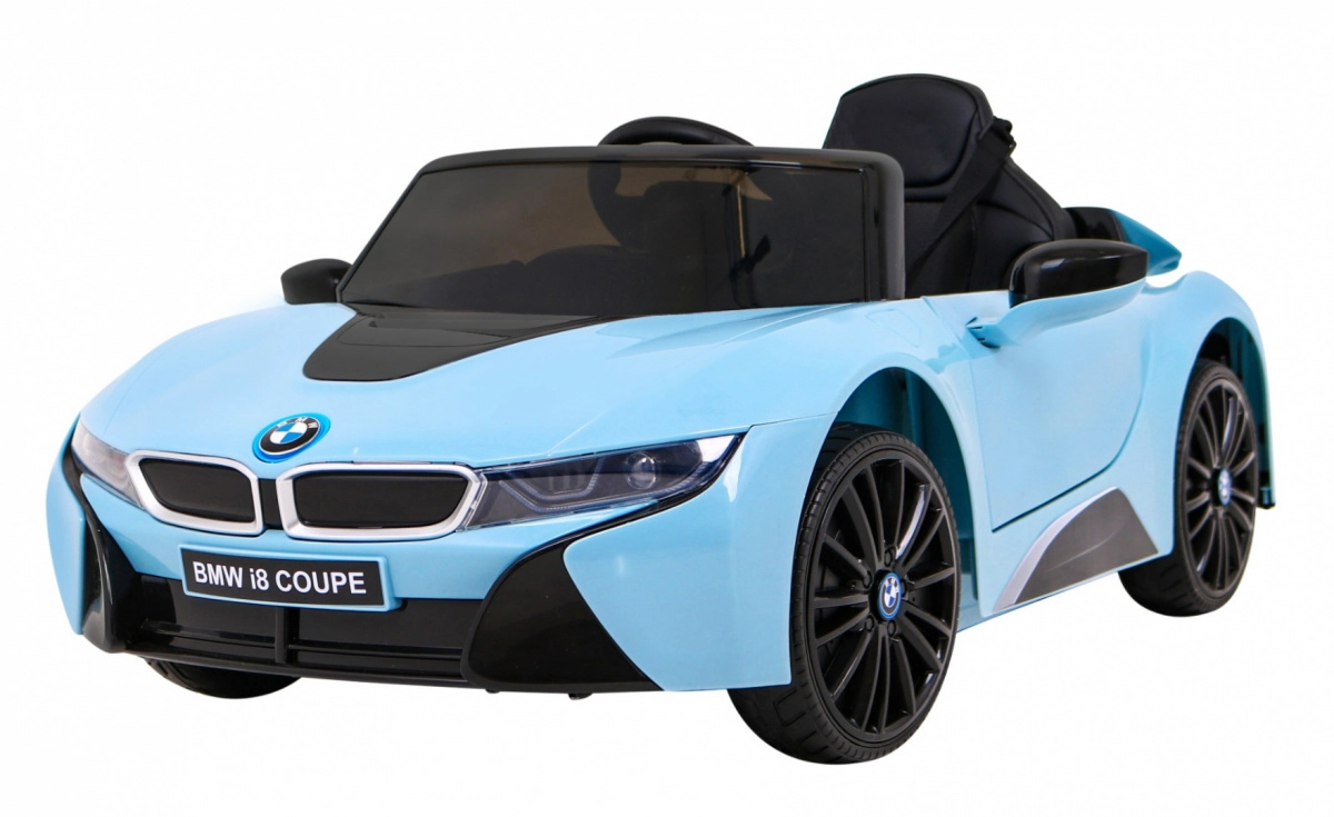 E-shop Detské elektrické autíčko BMW i8 Coupe 12 V s diaľkovým ovládaním, EVA kolesami a MP3