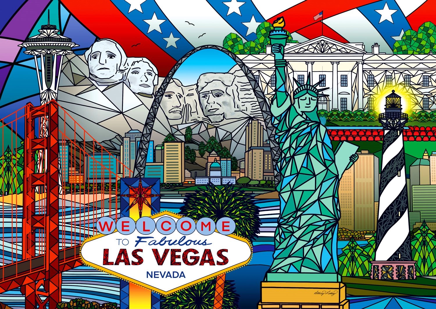 E-shop Enjoy American Landmarks Collage 1000 dielov