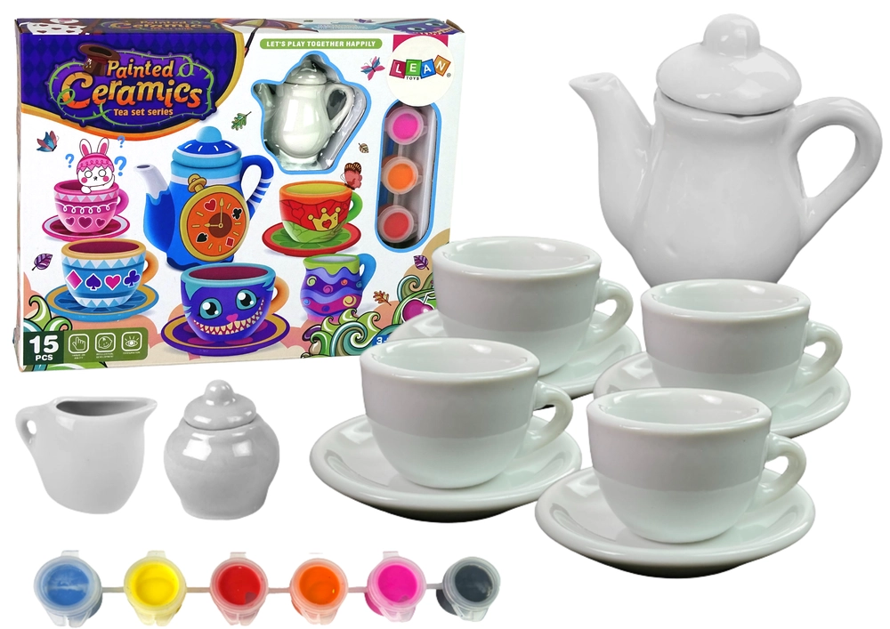 E-shop Lean Toys Kreatívna čajová sada DIY Paint Porcelain