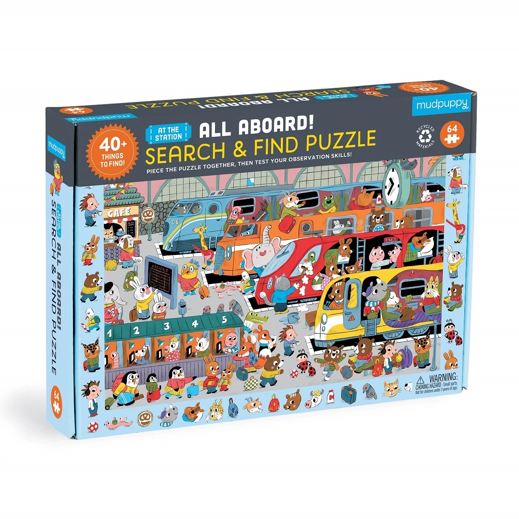 E-shop Mudpuppy puzzle Stanica – hľadačka, puzzle 64 dielikov