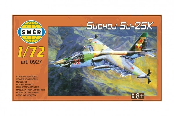 Směr plastikový model letadla ke slepení Suchoj Su-25K slepovací stavebnice letadlo 1:72