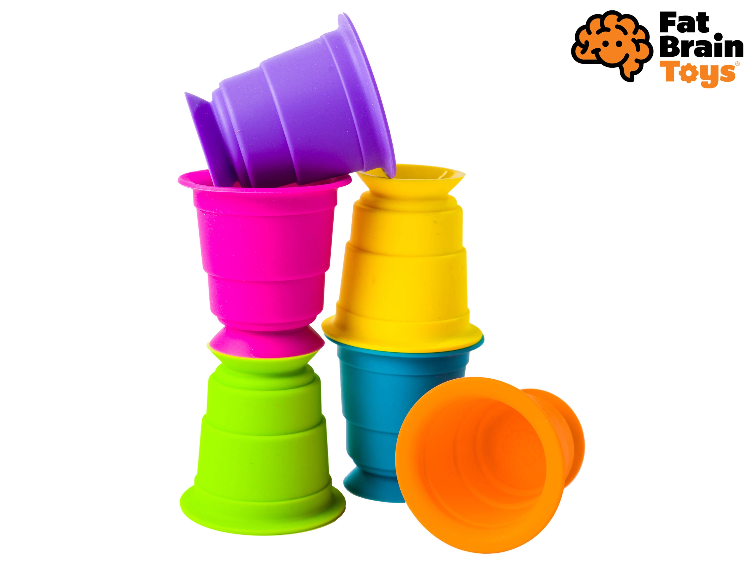 E-shop Fat Brain Toys přísavkové kelímky Suction Kupz