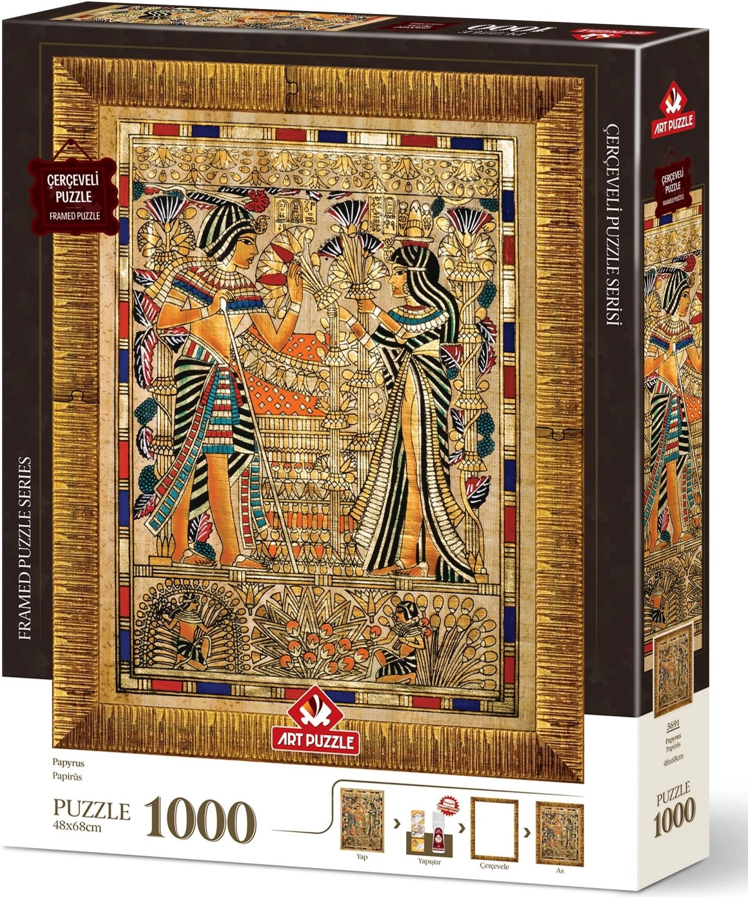 Puzzle s rámom a lepidlom 3v1 Papyrus 1000 dielikov