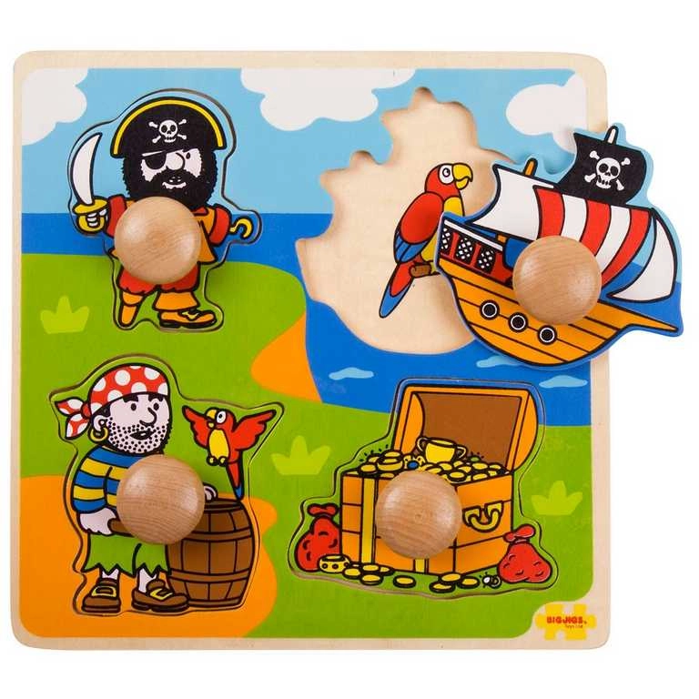E-shop Bigjigs vkladacie puzzle Piráti