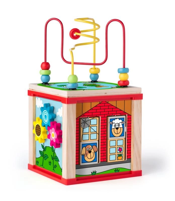 E-shop Woody didaktická kocka malá s magickými kolieskami