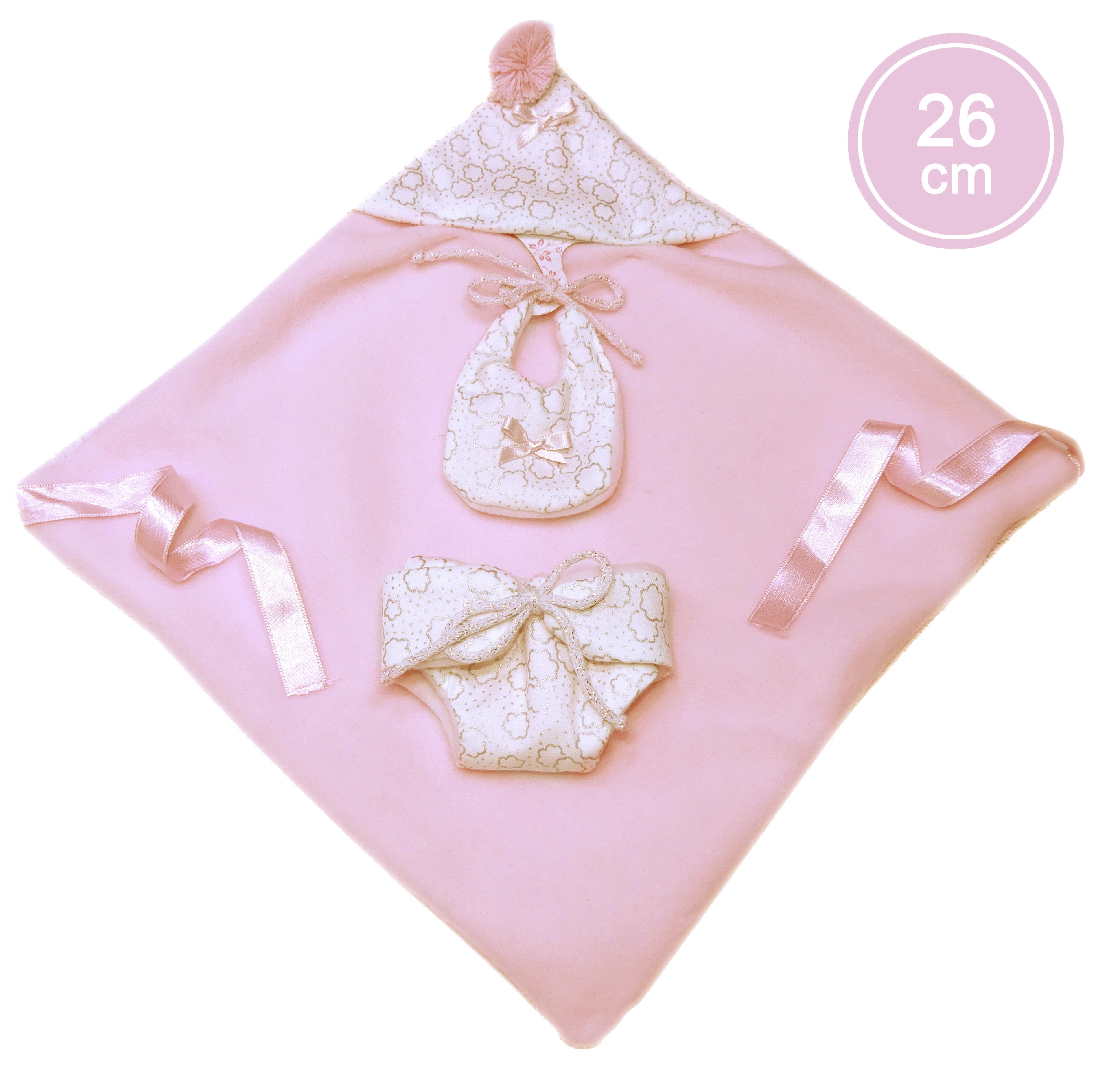 E-shop Llorens M26-308 oblečenie pre bábiku bábätko NEW BORN 26 cm