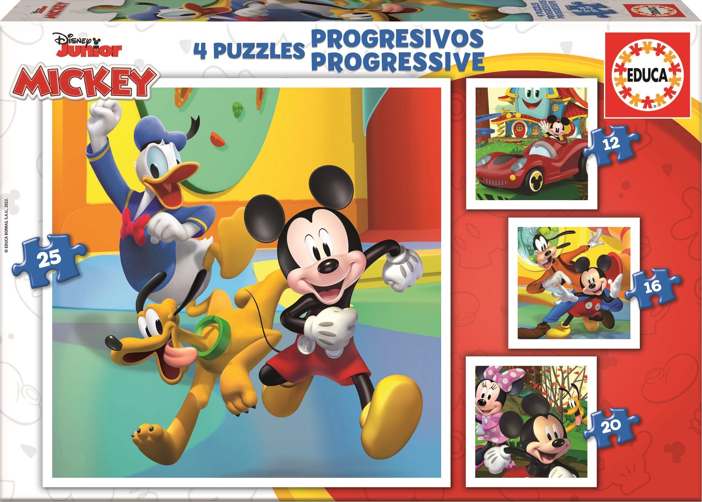 E-shop EDUCA Mickey a přátelé 4v1 12,16,20,25 dielov