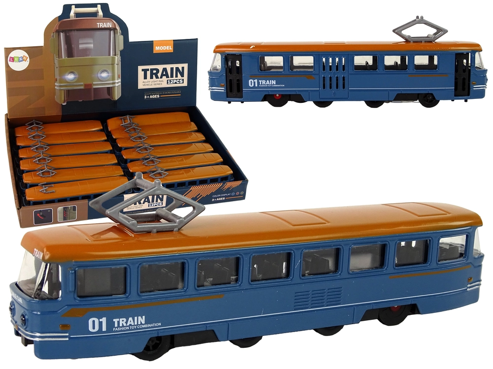 Lean Toys Vláčik s trecím pohonom modrý