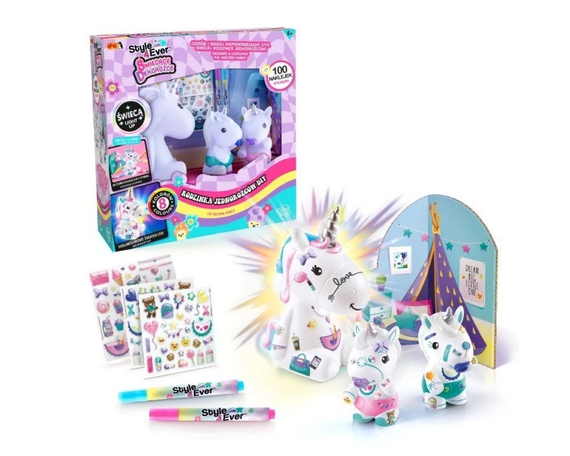 E-shop Súprava svietiacich dekorácií - DIY Unicorn Family