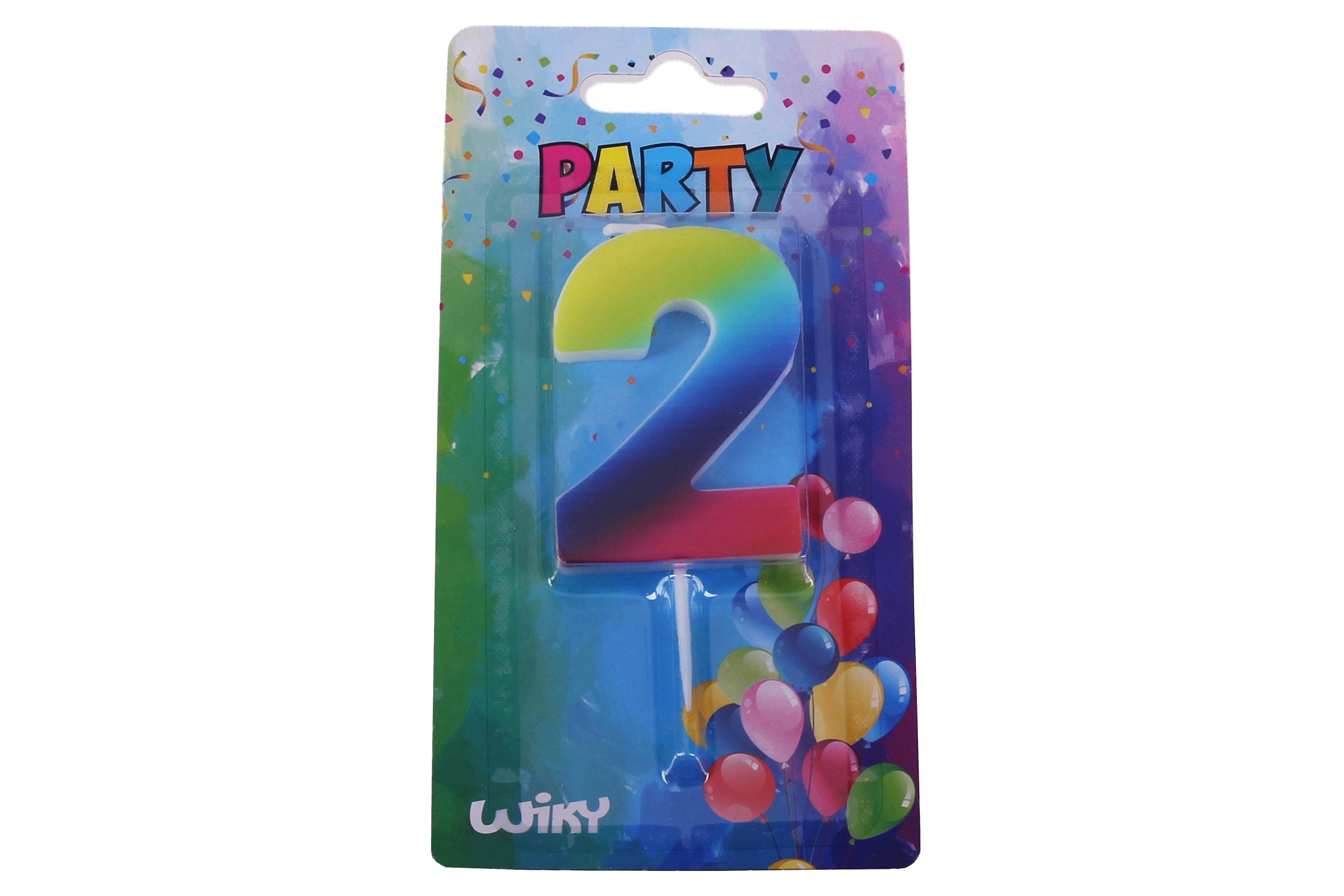 E-shop Wiky Párty sviečka číslo 2 Dúha WKW008545
