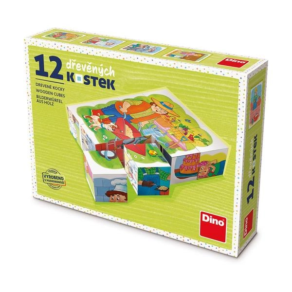 E-shop Dino obrázkové kostky Povolání 12 kostek