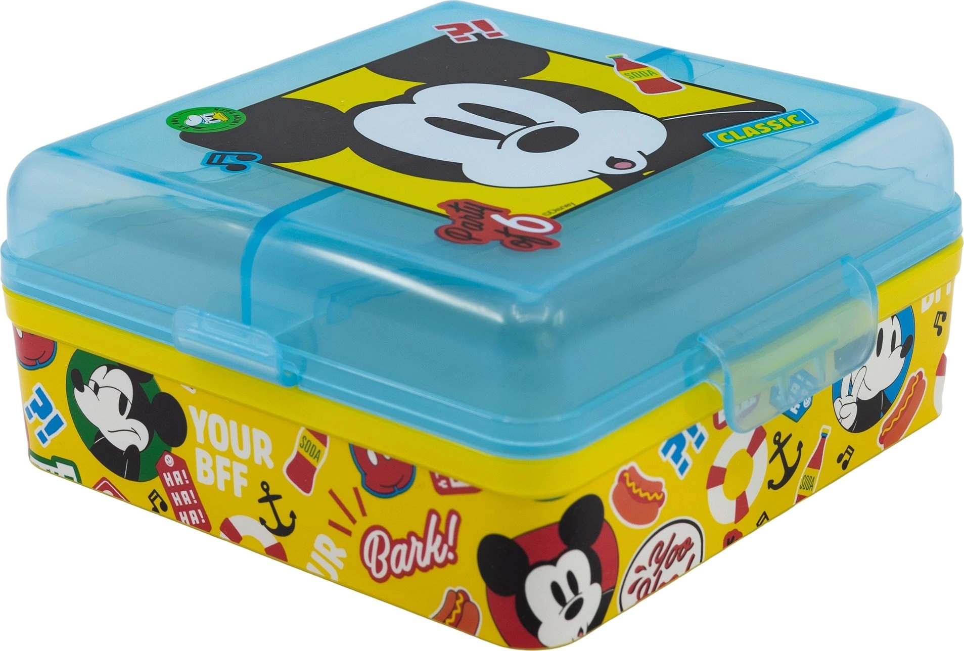 Stor Delený plastový box na desiatu Mickey Mouse 74393