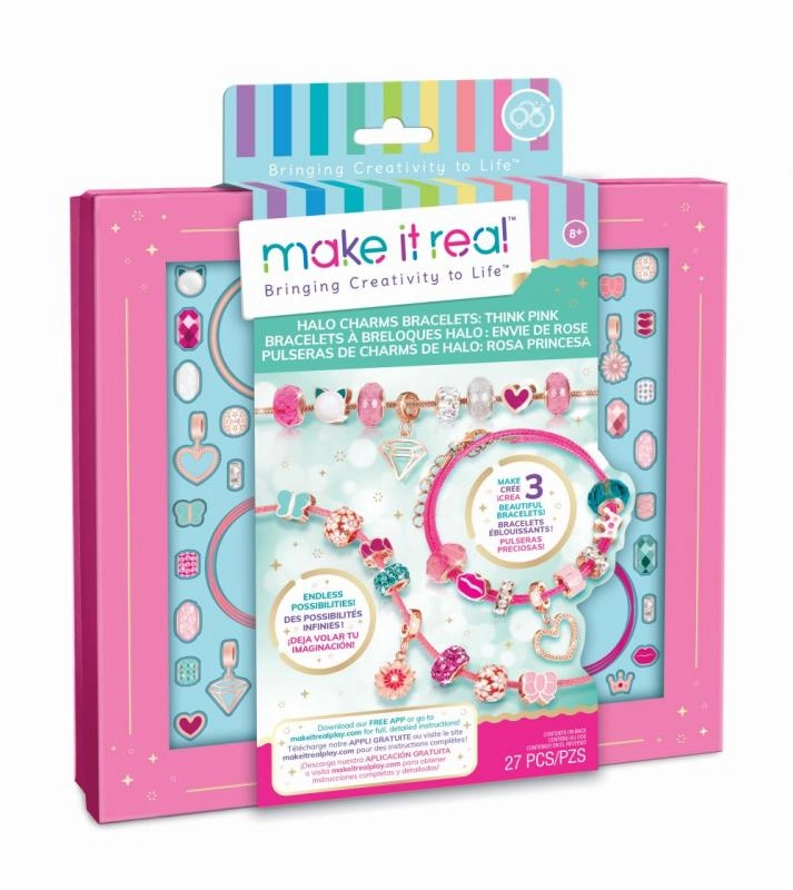 E-shop Make it Real Sada pro výrobu náramků růžová