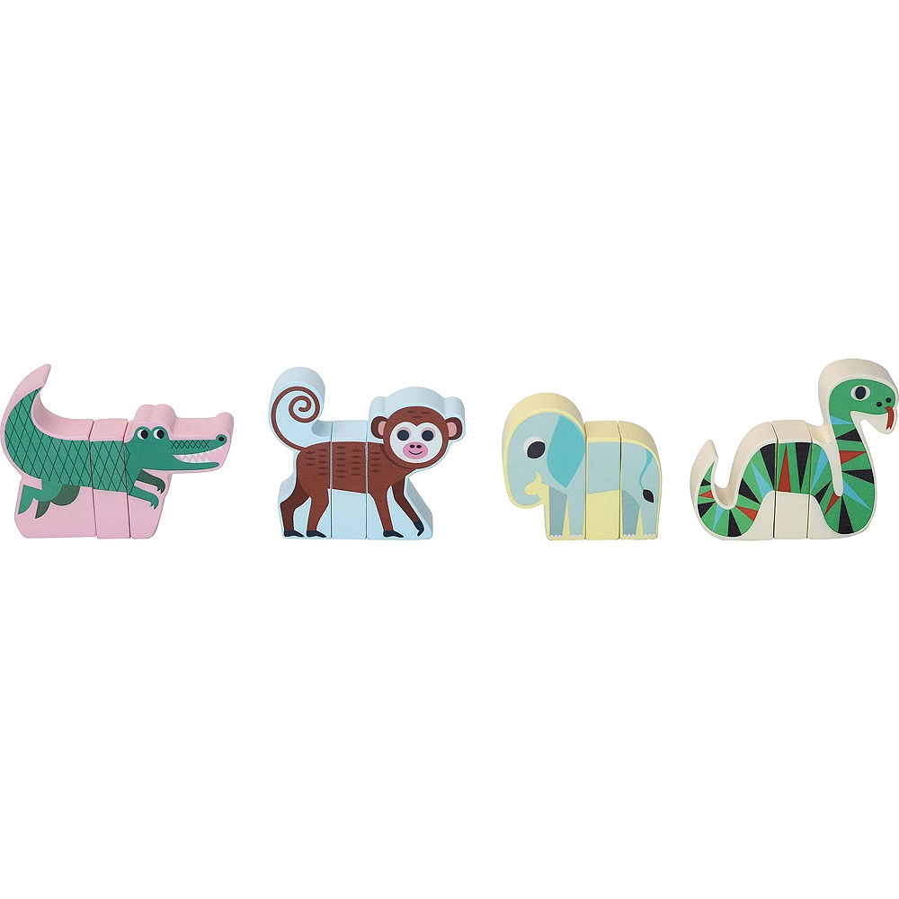 E-shop Vilac drevené magnetické puzzle Zvieratká Jungle
