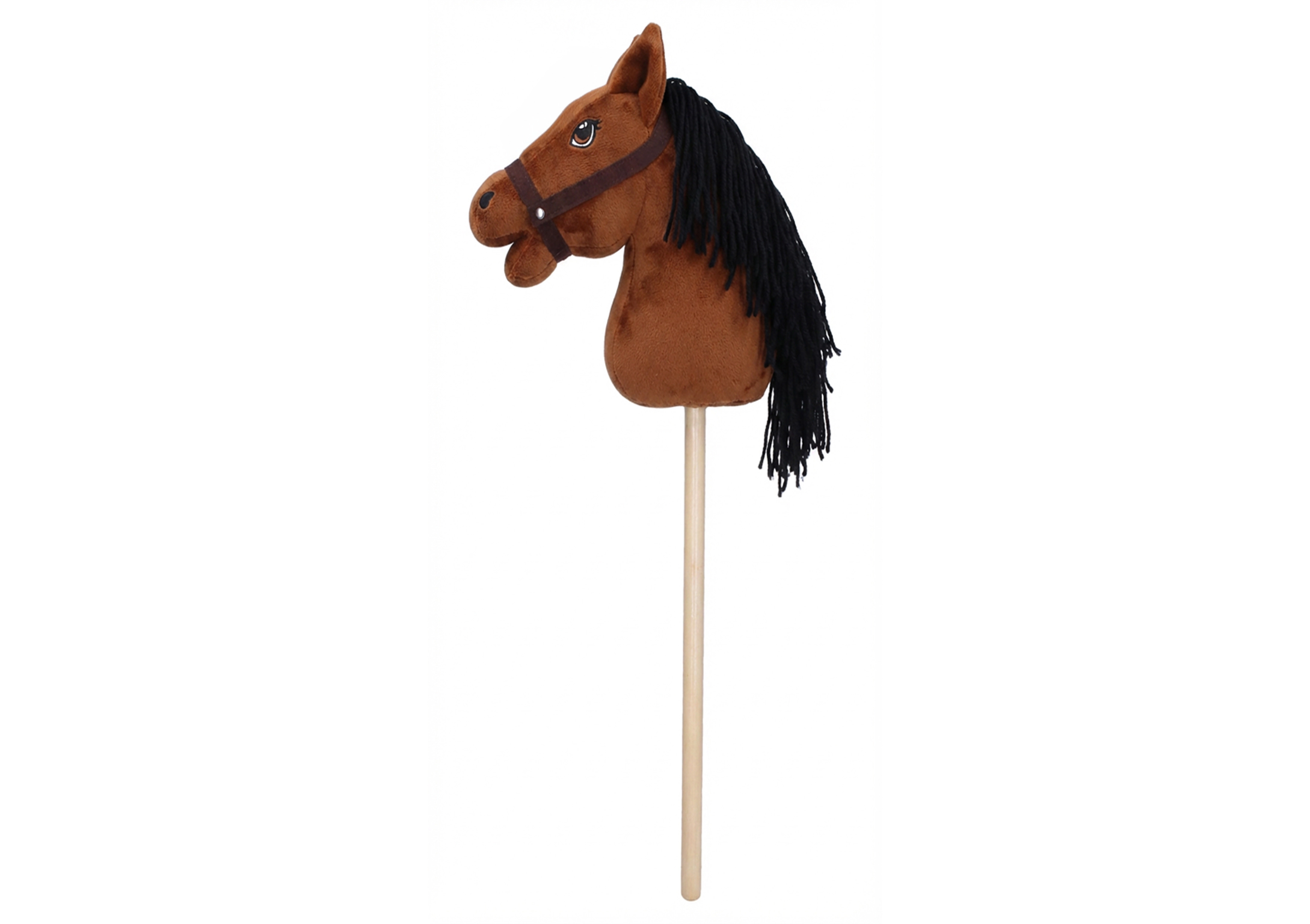 Koník na palici hobby horse hnedý 68 cm