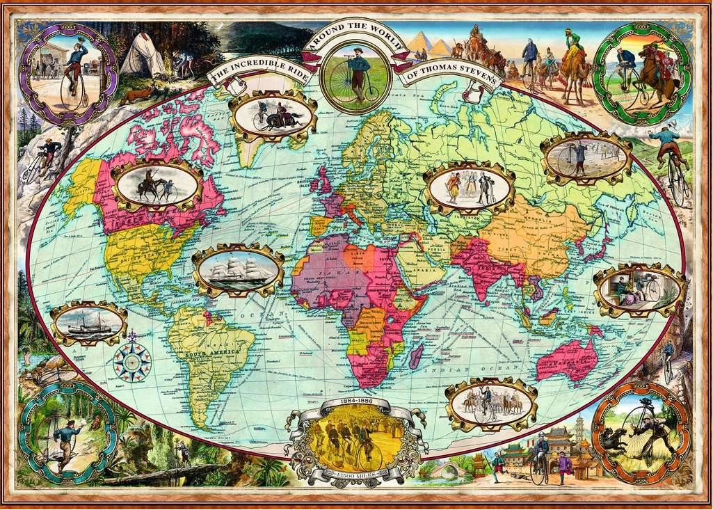 E-shop Ravensburger puzzle Cesta okolo sveta na bicykli 1000 dielikov