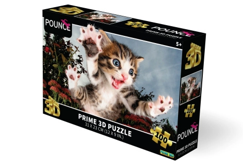3D puzzle – skákajúce mačiatko 100 dielikov