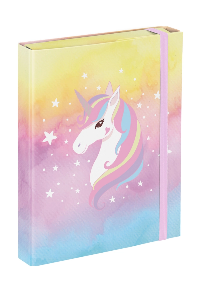 Dosky na školské zošity A5 Rainbow Unicorn