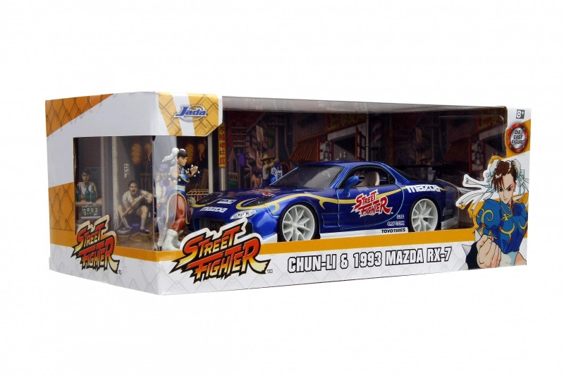 E-shop Model auta mazda rx-7 1993 1:24 s figúrkou street fighter chun-li