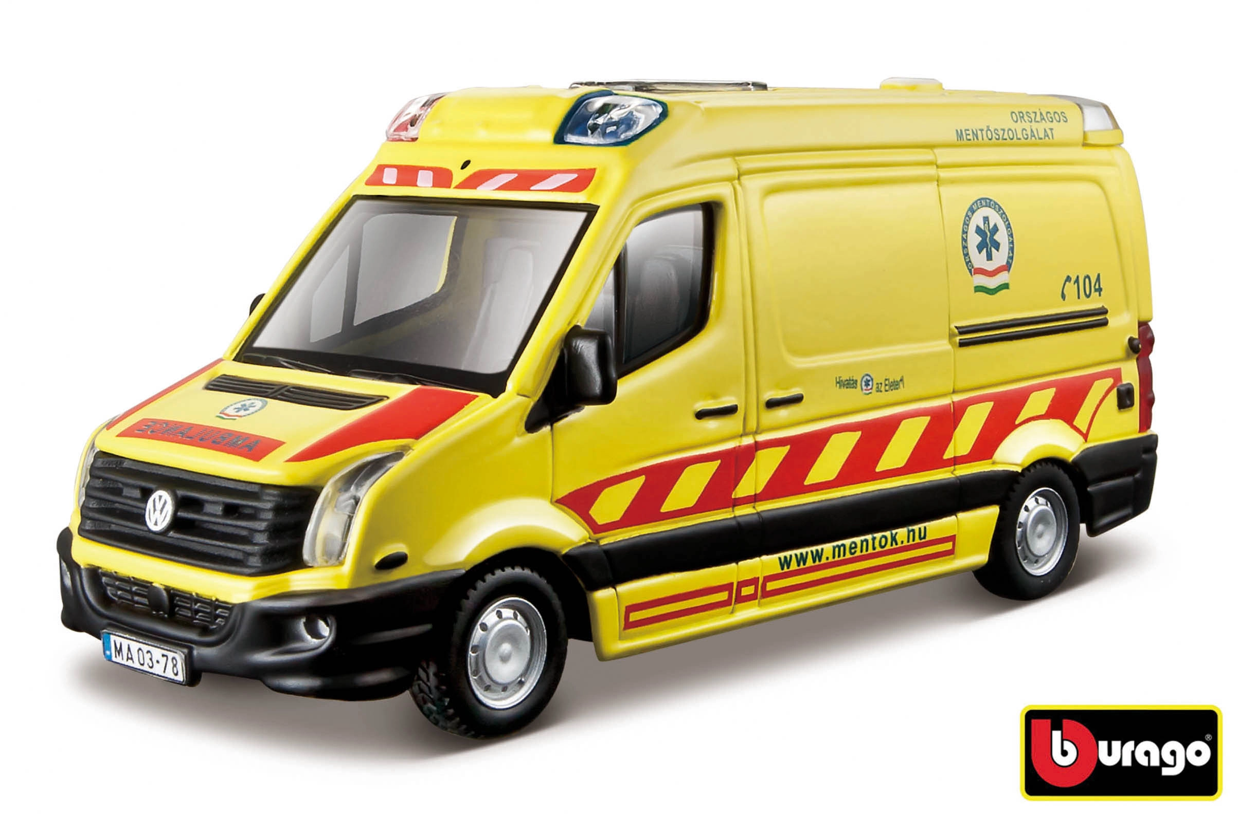 E-shop Bburago Emergency Volkswagen Crafter Sanitka 1:50