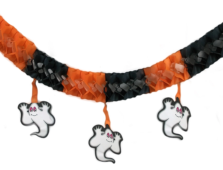 E-shop gerlandina papírová Halloween duch 3m