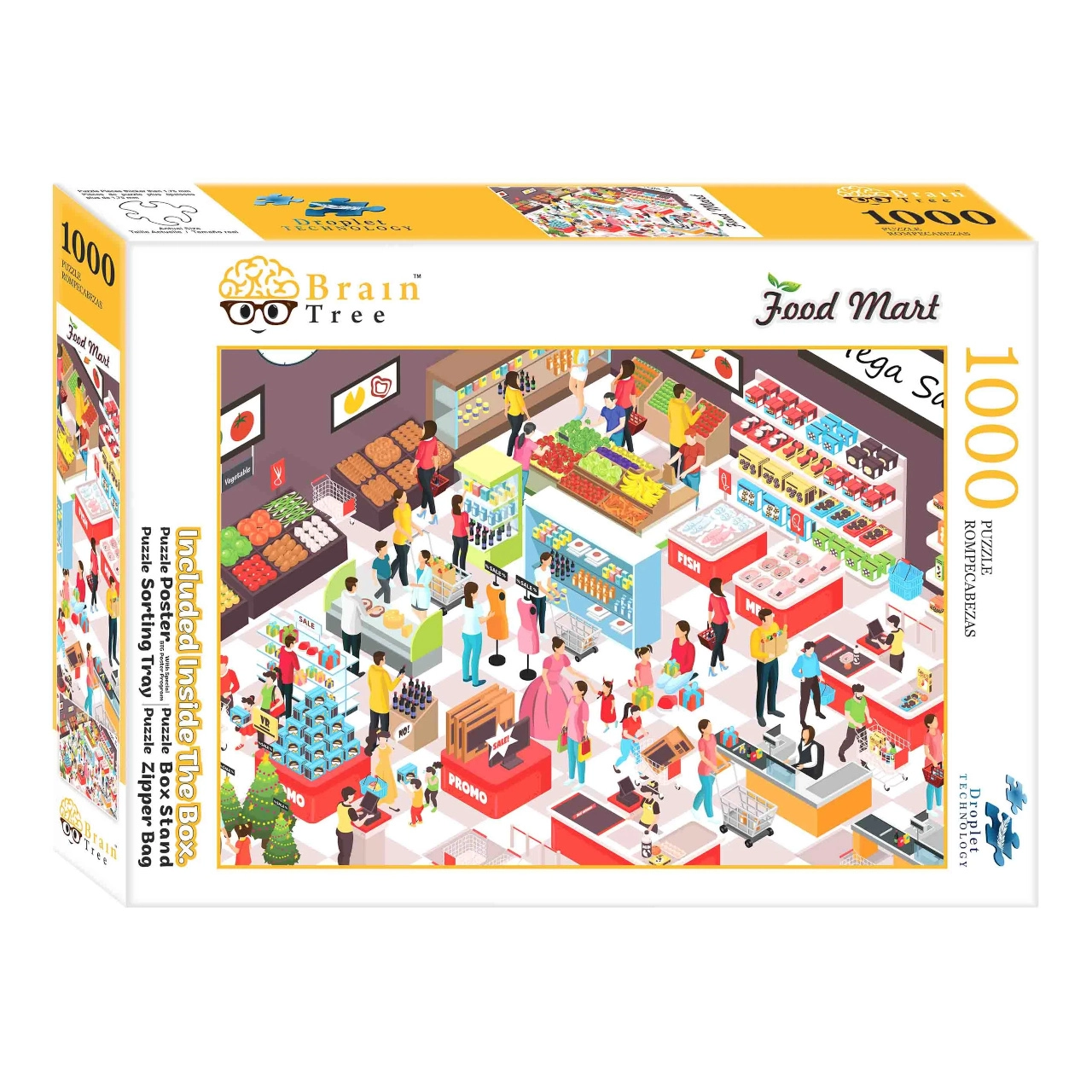 E-shop Puzzle BRAIN TREE Food Mart – samoobsluha, 1000 dielikov