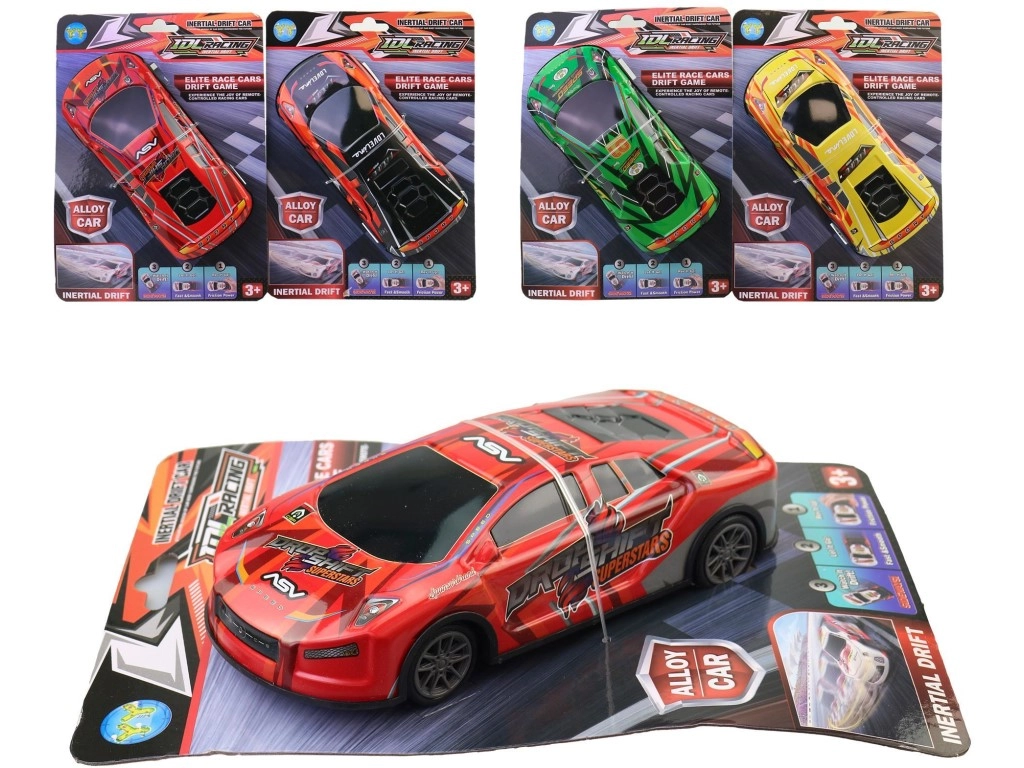 Kovové závodné autíčko s inerciálnym pohonom pre deti 3+