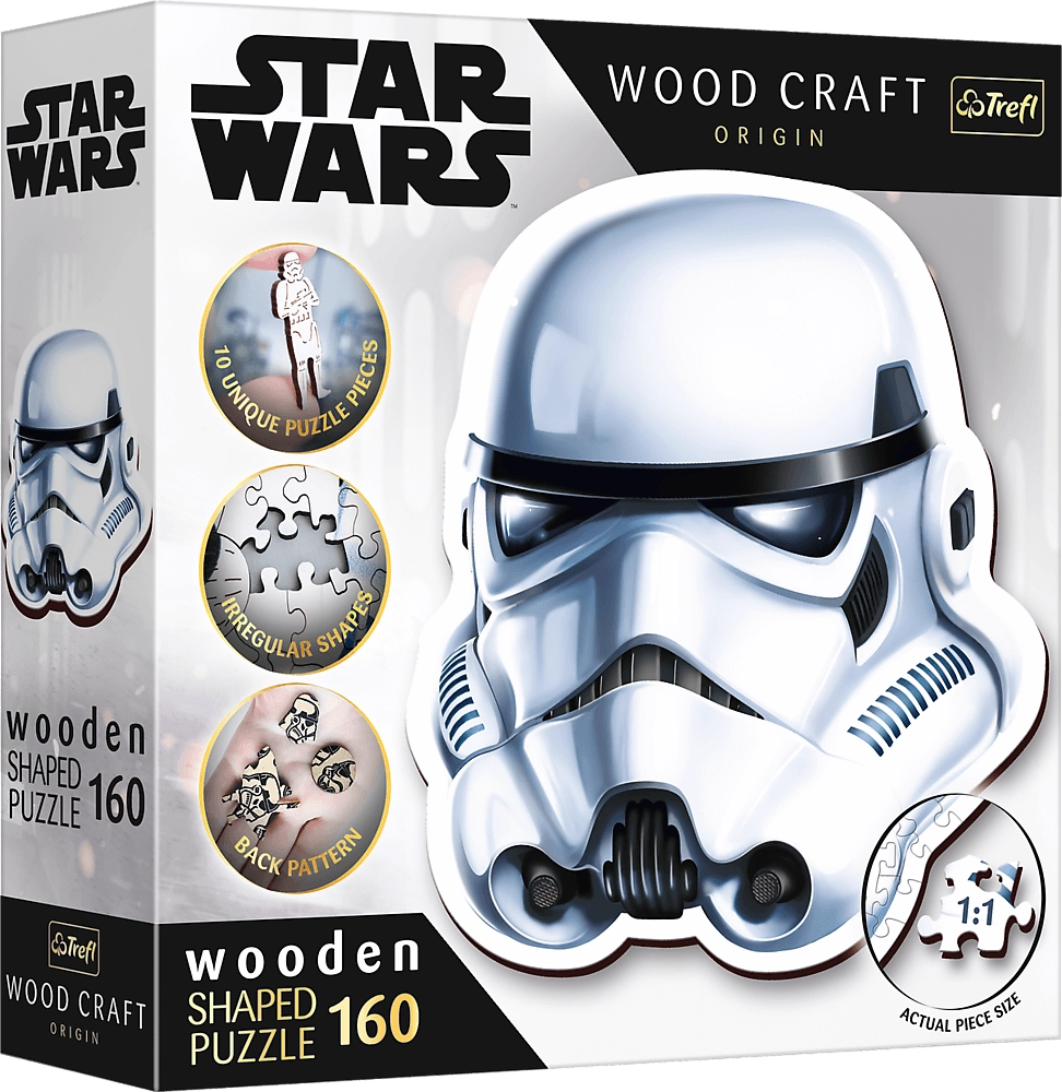 E-shop Trefl Drevená prilba Contour Stormtrooper 160 dielov