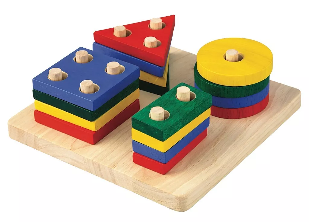Plan Toys Doska s geometrickými tvarmi