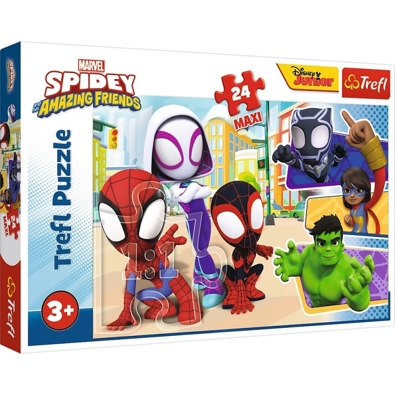 E-shop Maxi puzzle 24 dielikov Marvel Spidey a jeho úžasní priatelia Trefl