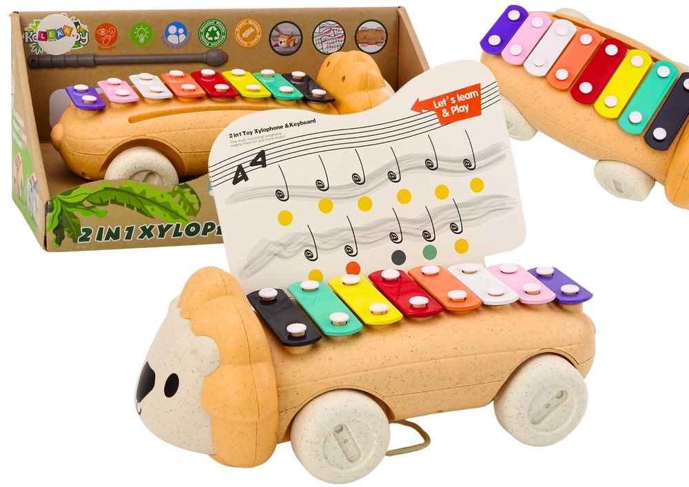 E-shop LEAN TOYS Činely na kolesách, nástroj pre deti Lev