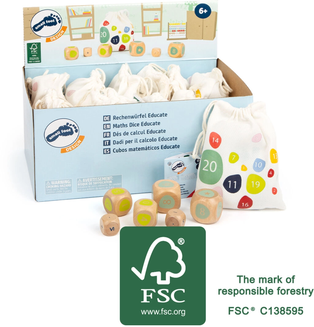 E-shop Edukatívne počítacie kocky z FSC dreva 12 ks – small foot