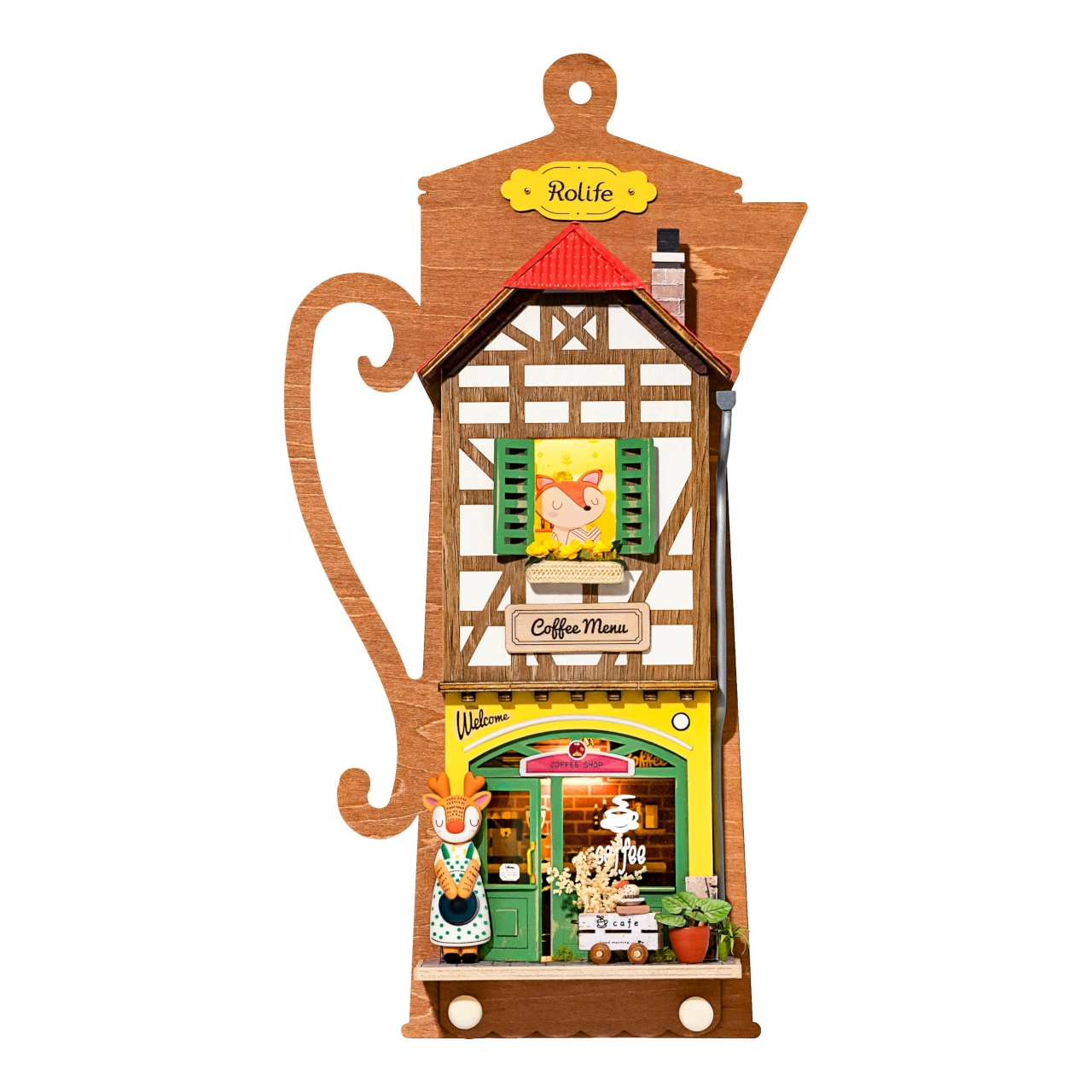 E-shop Robotime miniatúra domčeka na zavesenie Lenošná kaviareň