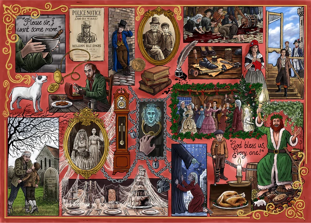 E-shop Puzzle Knižný klub: Charles Dickens 1000 dielikov od Gibsons